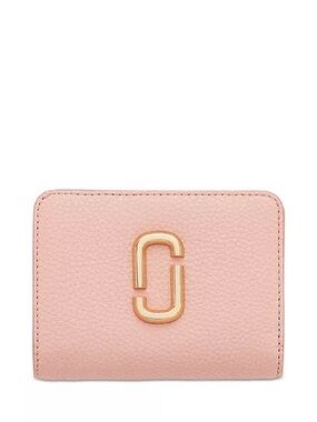 ‼️NEW Marc Jacobs The Pebbled J Marc Compact Rose Pink Leather Wallet